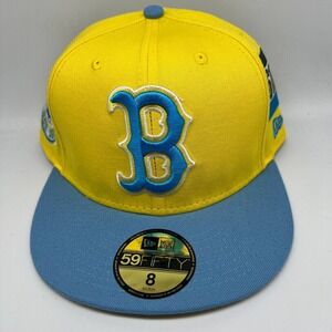 Boston‎ Red Sox 617 Yellow 8 59Fifty New Era Hat Fitted Cap New Men
